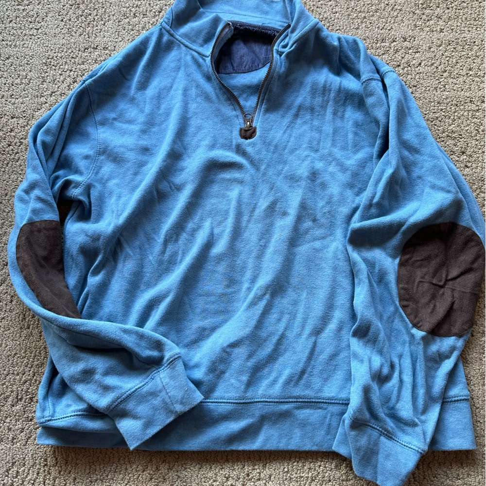 Rugged Trails 1/4 zip sweater with elbow patches